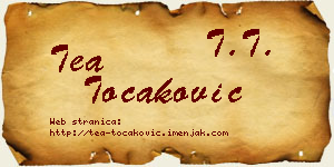 Tea Točaković vizit kartica
